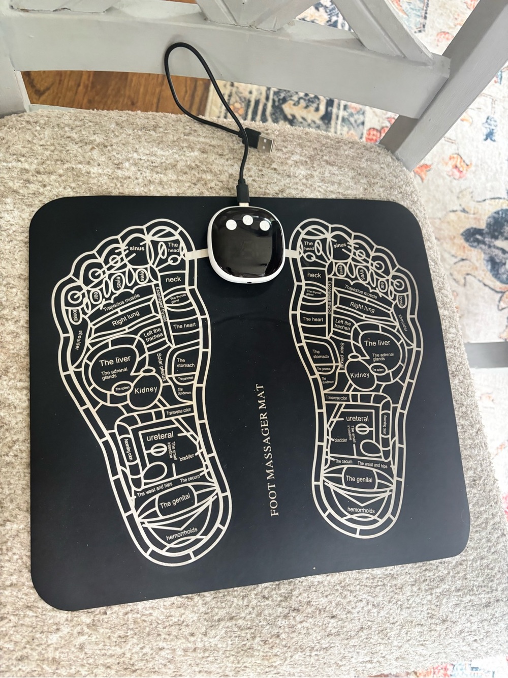 EMS Foot Massager Mat with Remote for Neuropathy Feet Circulation & Pain Relief